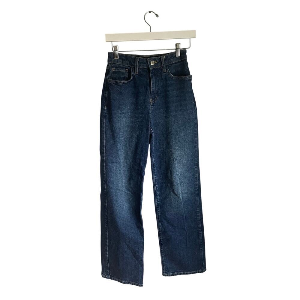 Forever21 90s‎ Fit Denim Jeans Blue Dark Wash Waist 24" Straight leg Mom Jeans
